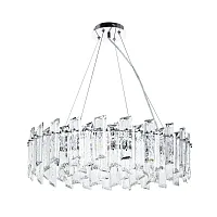 Люстра подвесная Romilda 3512/02 LM-8 Divinare прозрачная на 8 ламп, основание хром в стиле современный Люстра подвесная Romilda 3512/02 LM-8 Divinare прозрачная на 8 ламп, основание хром в стиле современный